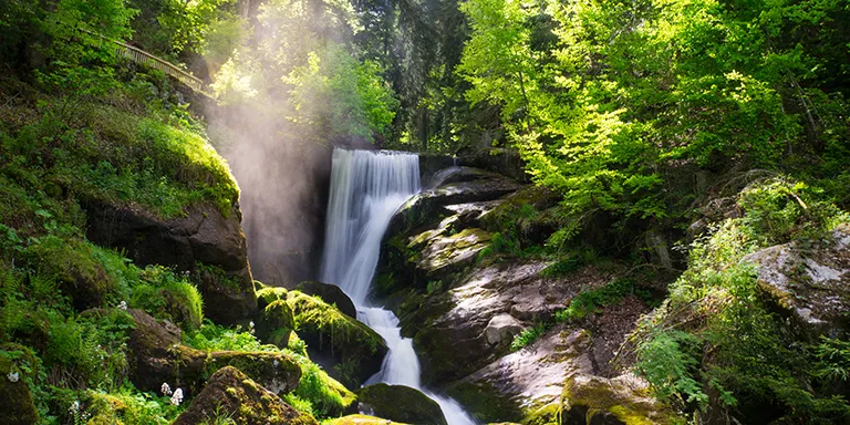 The Triberg Waterfall in Germany's Black Forest